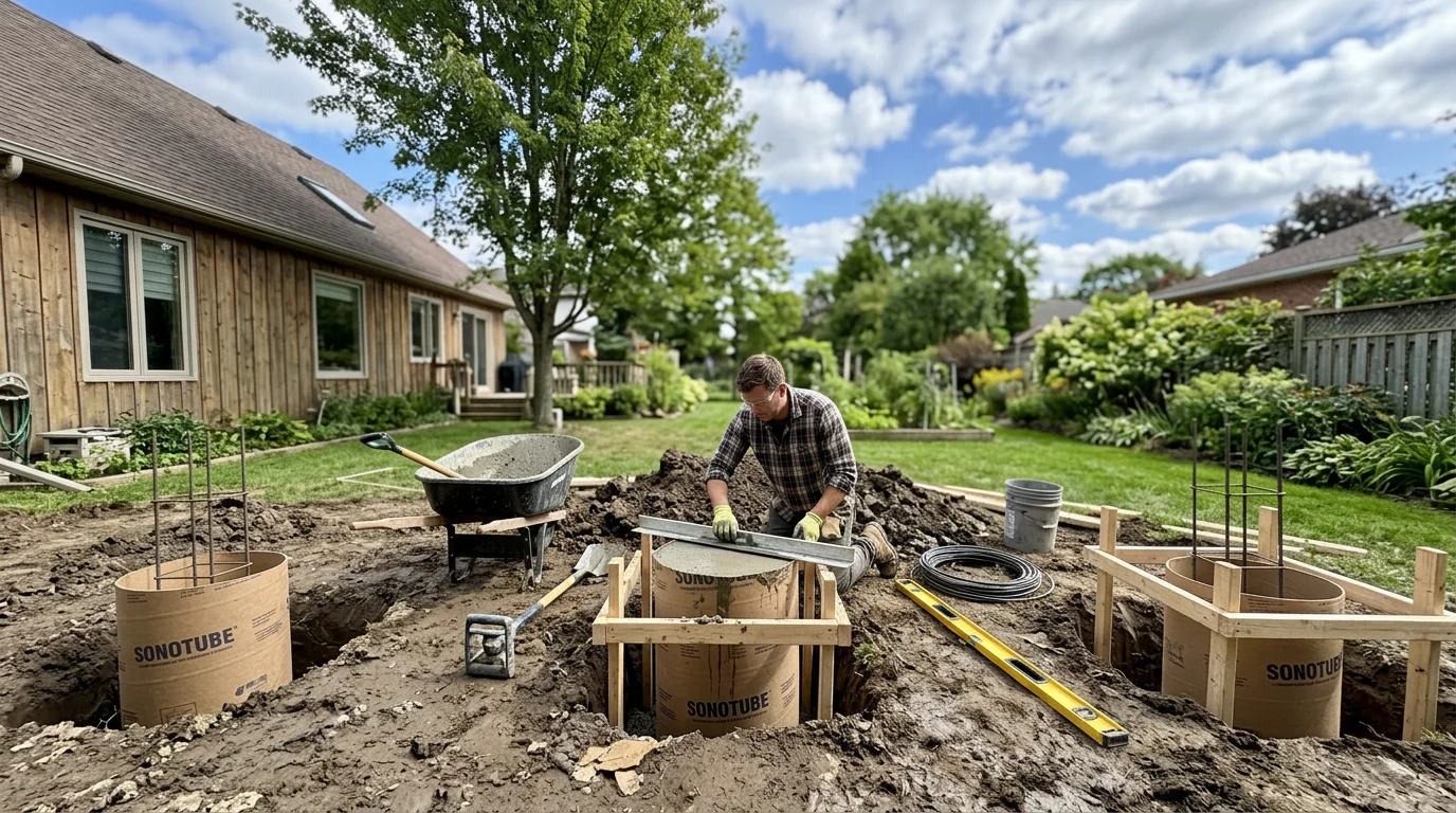 Deck Footing Depth in Ontario: Frost Line Requirements